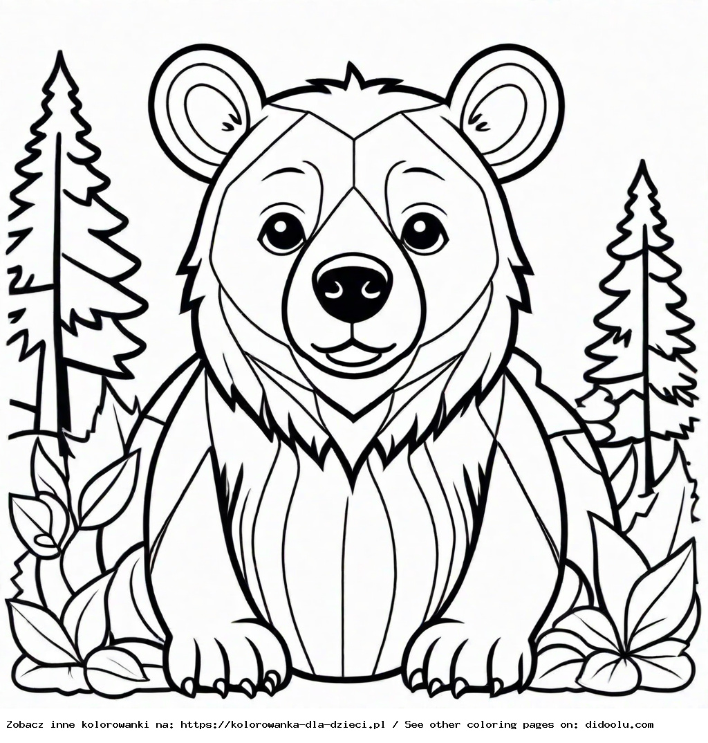 kolorowanka z misiem