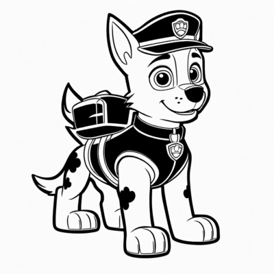 kolorowanki chase psi patrol