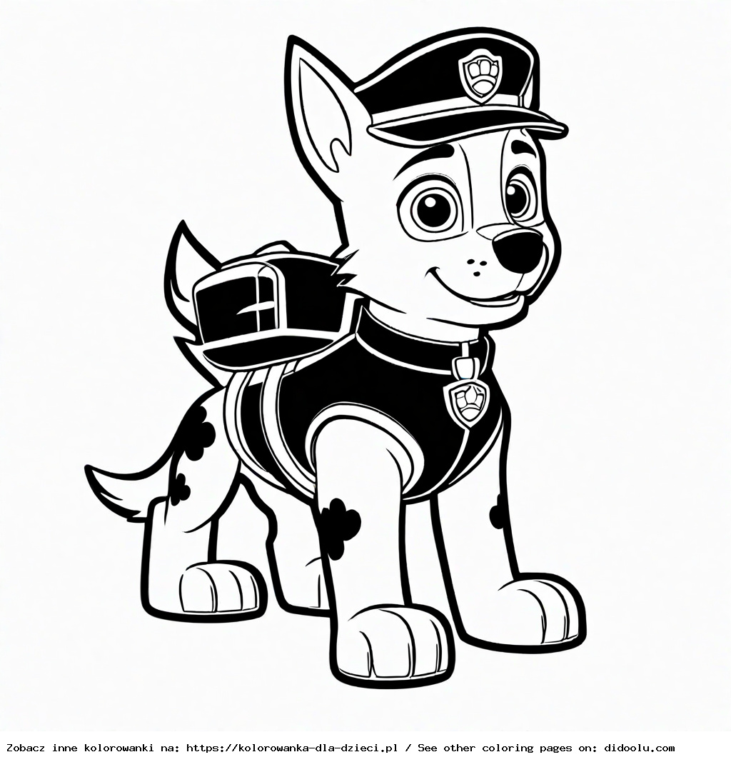 kolorowanki chase psi patrol