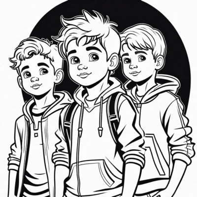 kolorowanki chłopcy