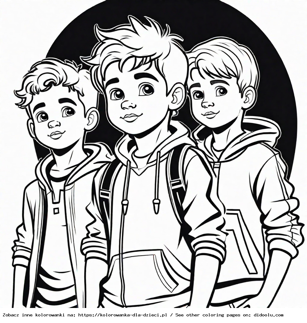 kolorowanki chłopcy