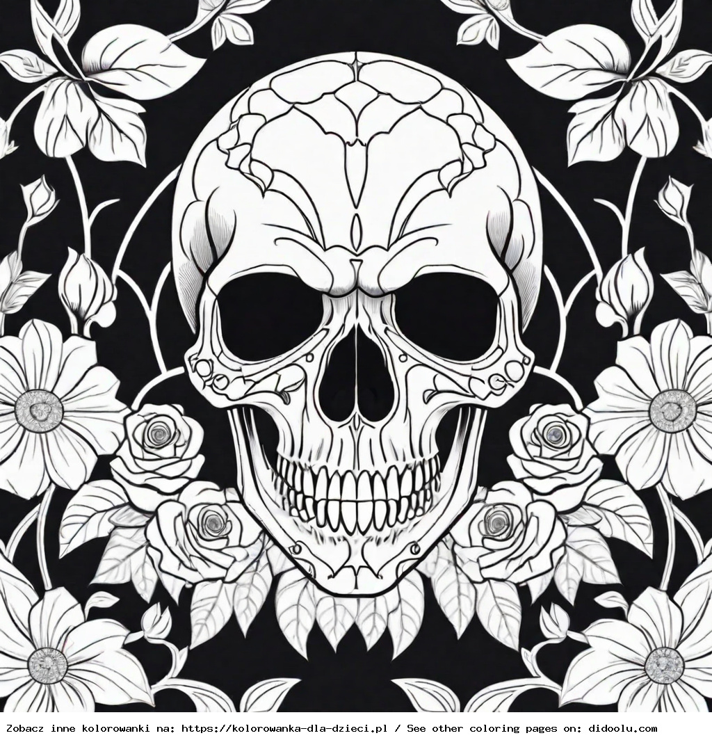 kolorowanki czaszka