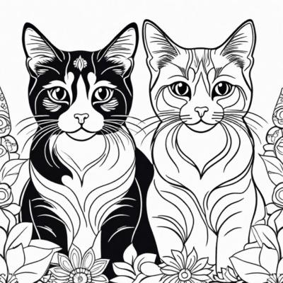 kolorowanki dla dorosłych koty