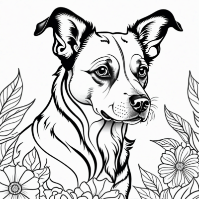 kolorowanki dla dorosłych psy