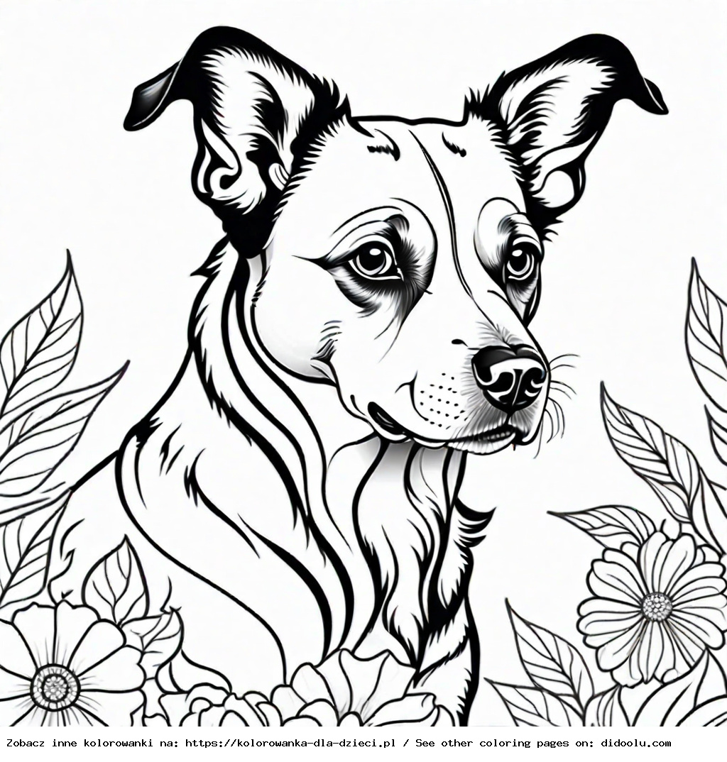 kolorowanki dla dorosłych psy