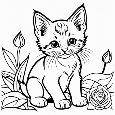 kolorowanki dla dzieci kotki