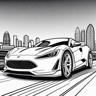 kolorowanki do druku auta sportowe