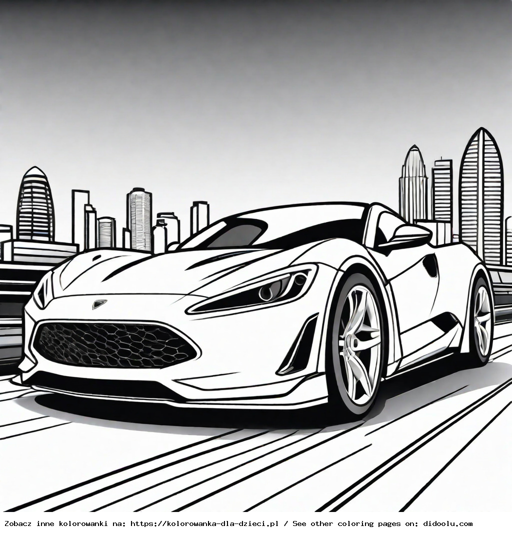 kolorowanki do druku auta sportowe