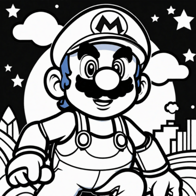 kolorowanki do druku mario