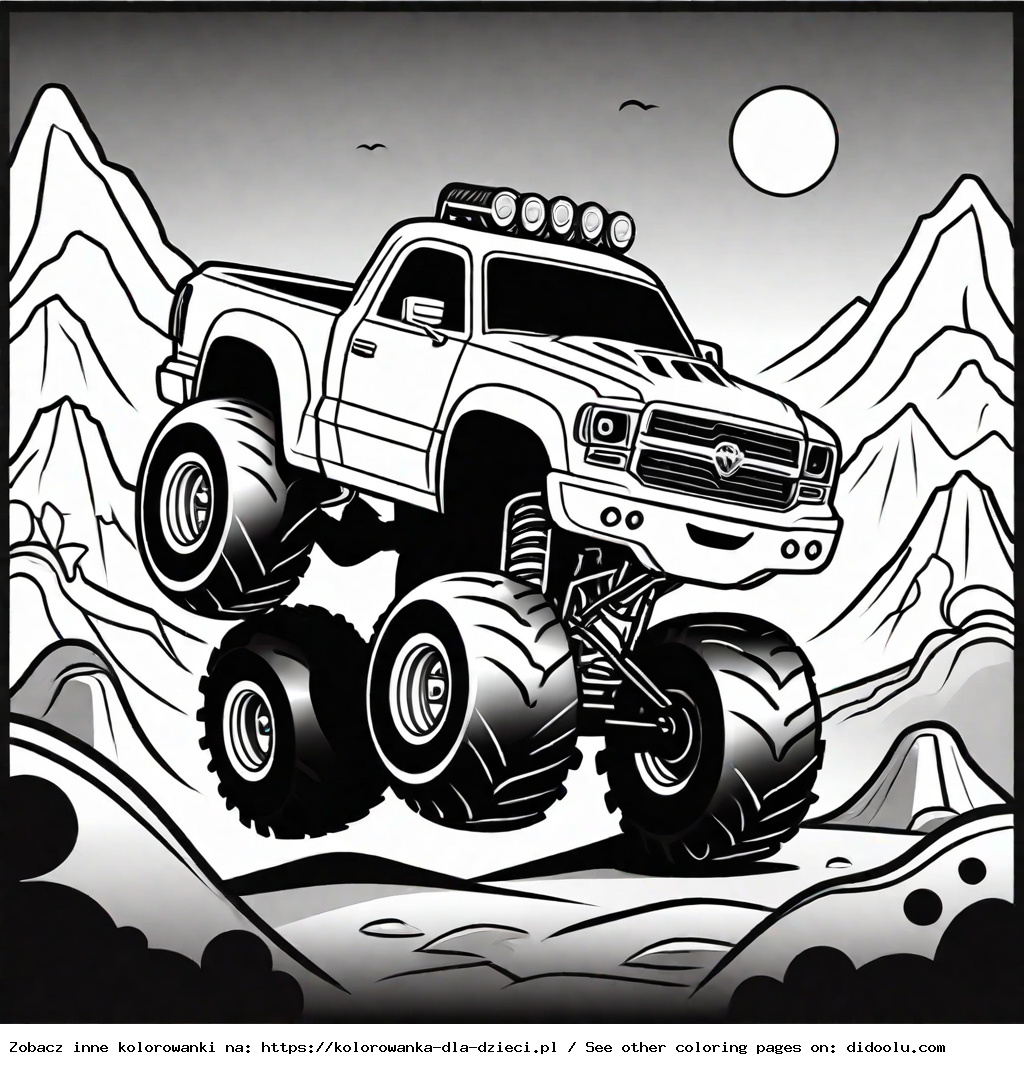 kolorowanki do druku monster truck