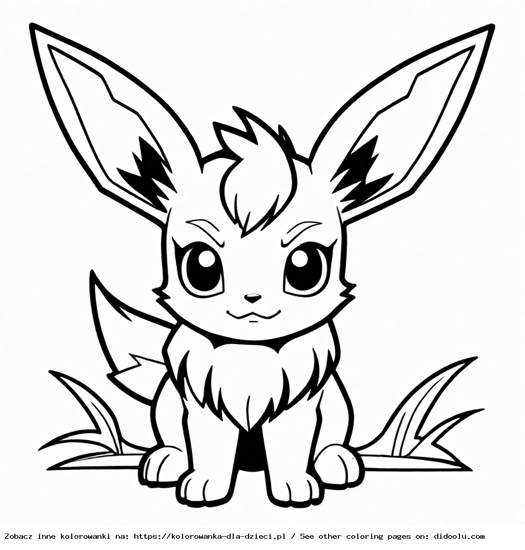 kolorowanki do druku pokemon eevee
