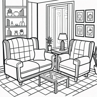 kolorowanki do druku toca boca meble