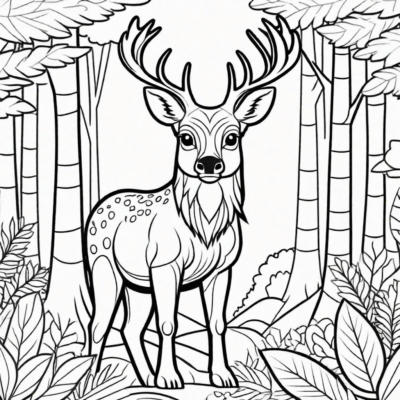 kolorowanki do druku zwierzęta leśne
