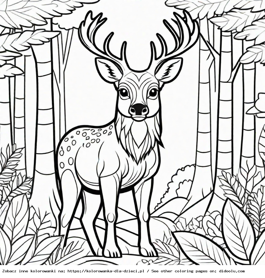 kolorowanki do druku zwierzęta leśne