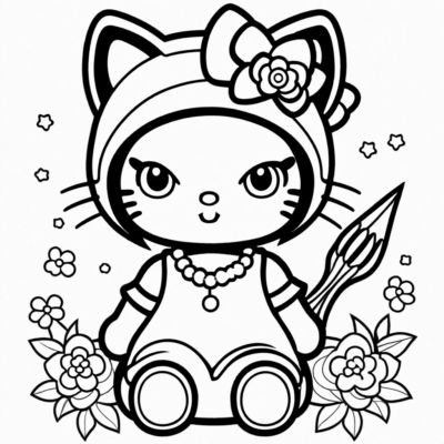 kolorowanki hello kitty kuromi