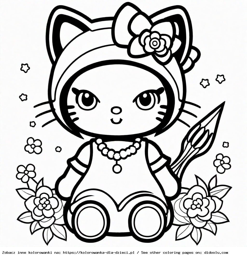 kolorowanki hello kitty kuromi
