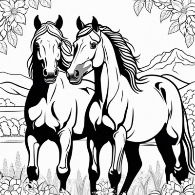 kolorowanki konie do wydrukowania