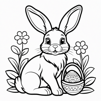 kolorowanki królik wielkanocny