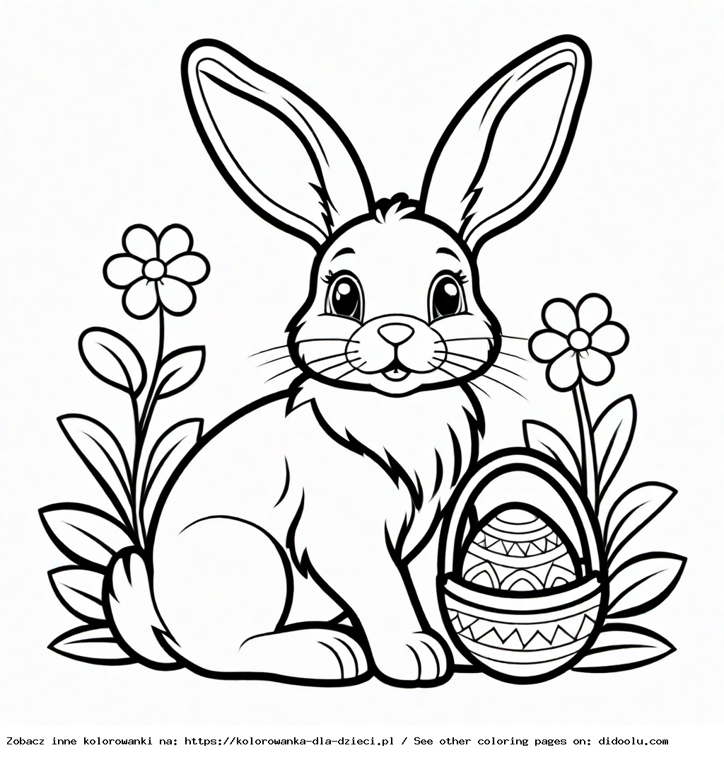 kolorowanki królik wielkanocny