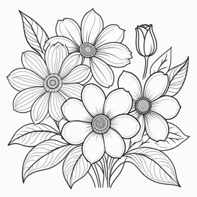 kolorowanki kwiaty dla dorosłych