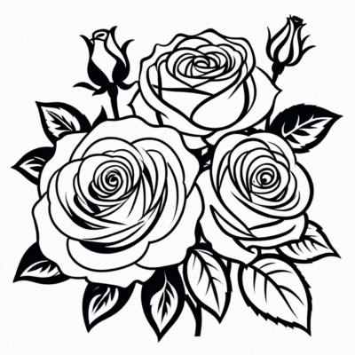 kolorowanki kwiaty róże
