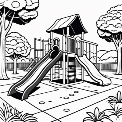 kolorowanki plac zabaw