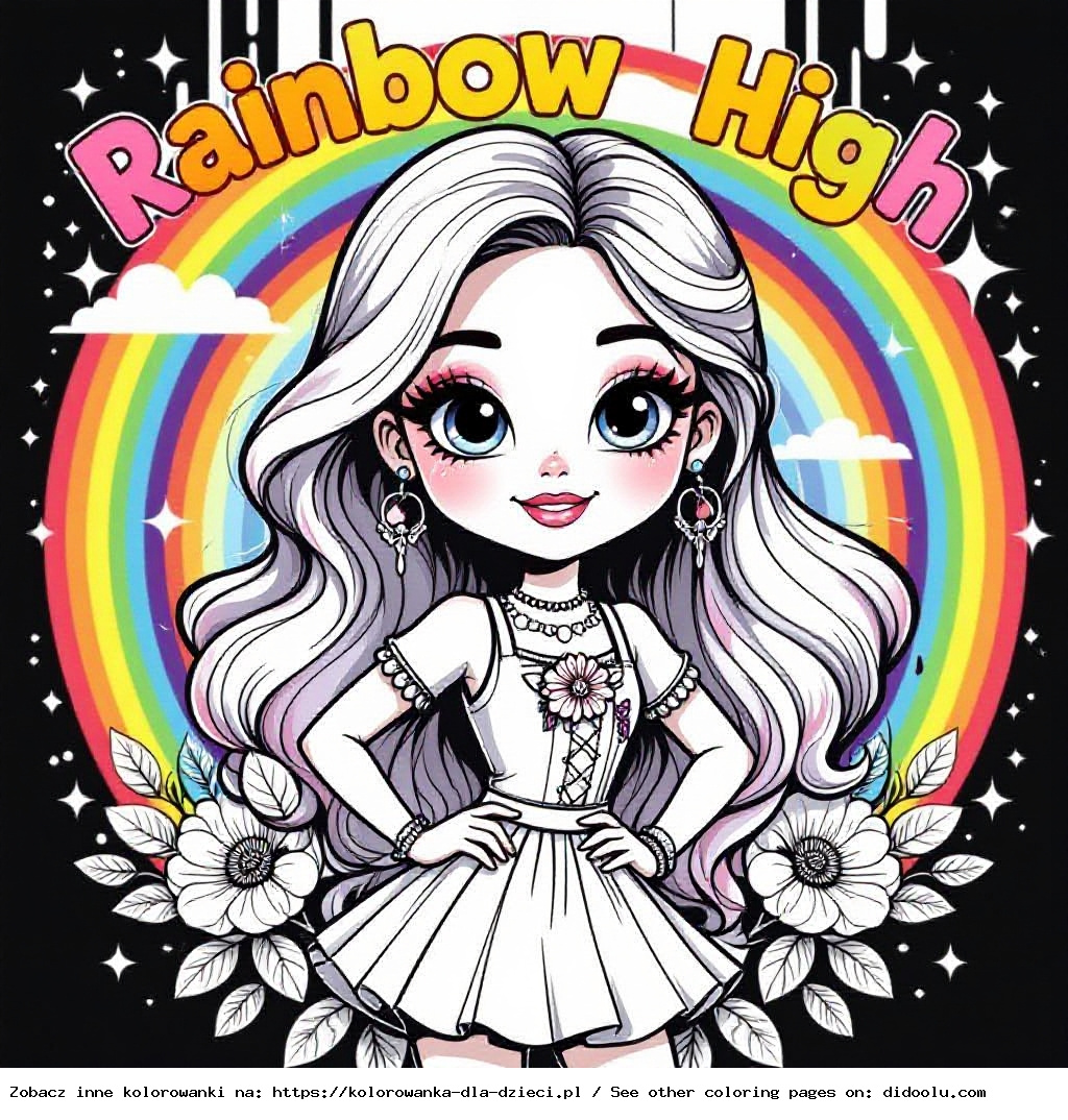 kolorowanki rainbow high poppy