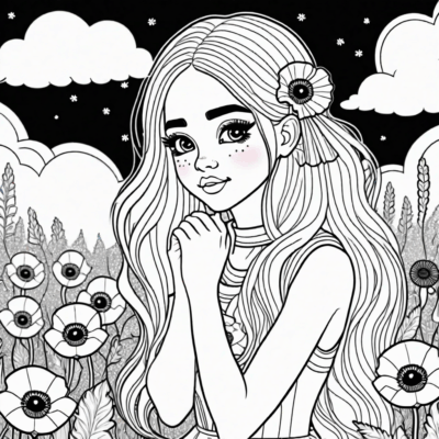 Kolorowanka Rainbow High — Poppy i Przyjaciółki