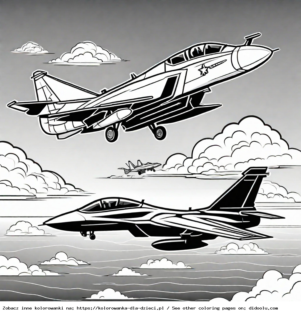 kolorowanki samoloty wojskowe