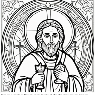 Kolorowanka Jezus Chrystus z kielichem