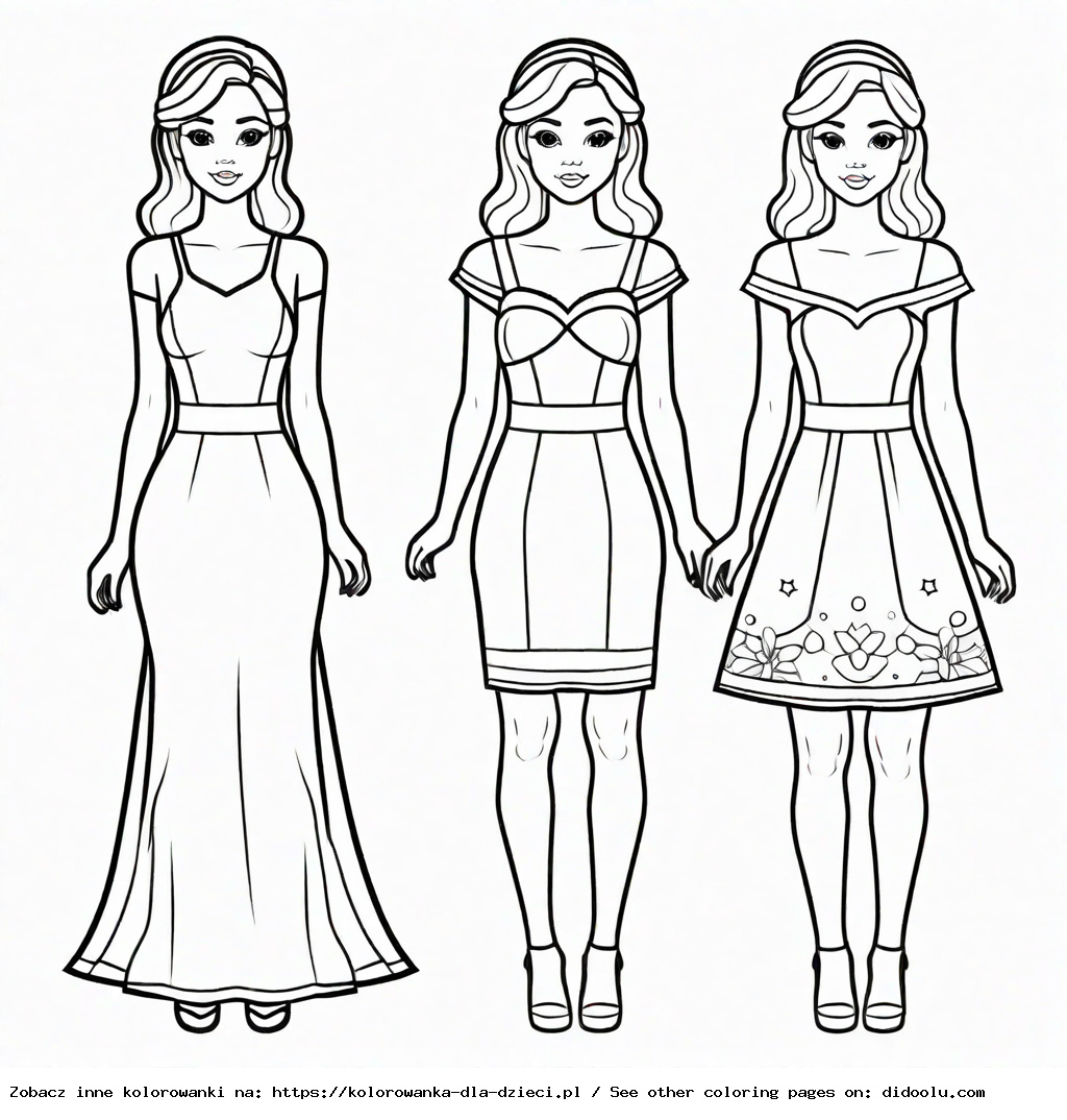 kolorowanki ubieranki do druku