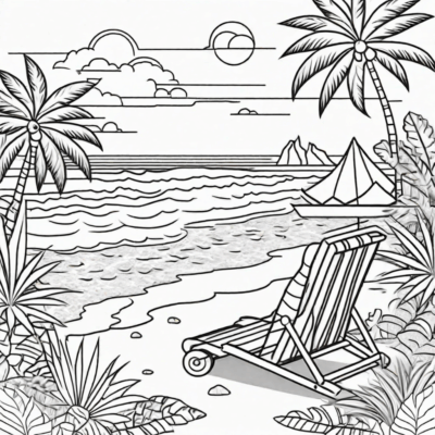 kolorowanki wakacje karty pracy