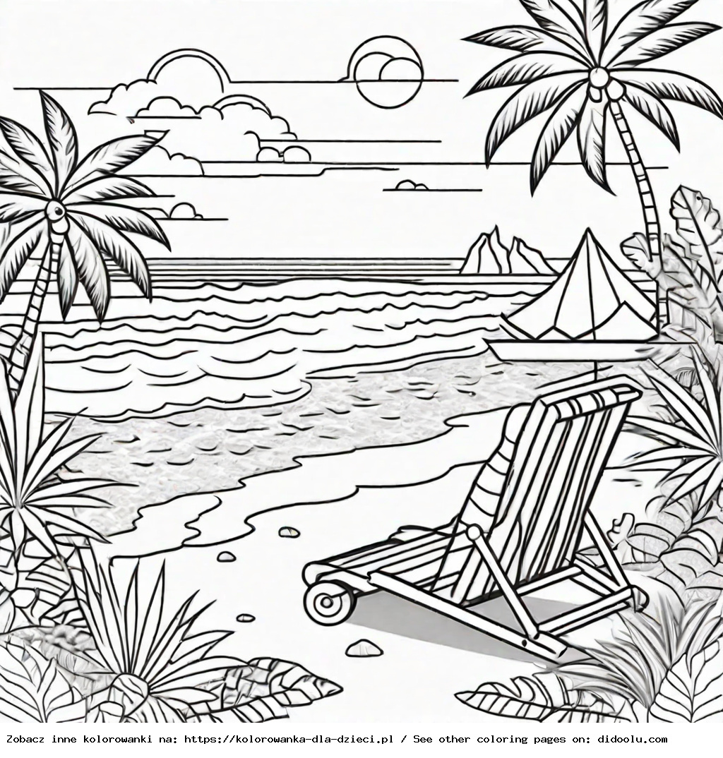 kolorowanki wakacje karty pracy