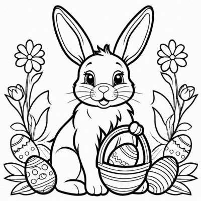 kolorowanki wielkanocne zajączki