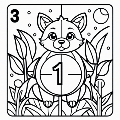 kolorowanki z liczbami ze wskazanym kolorem