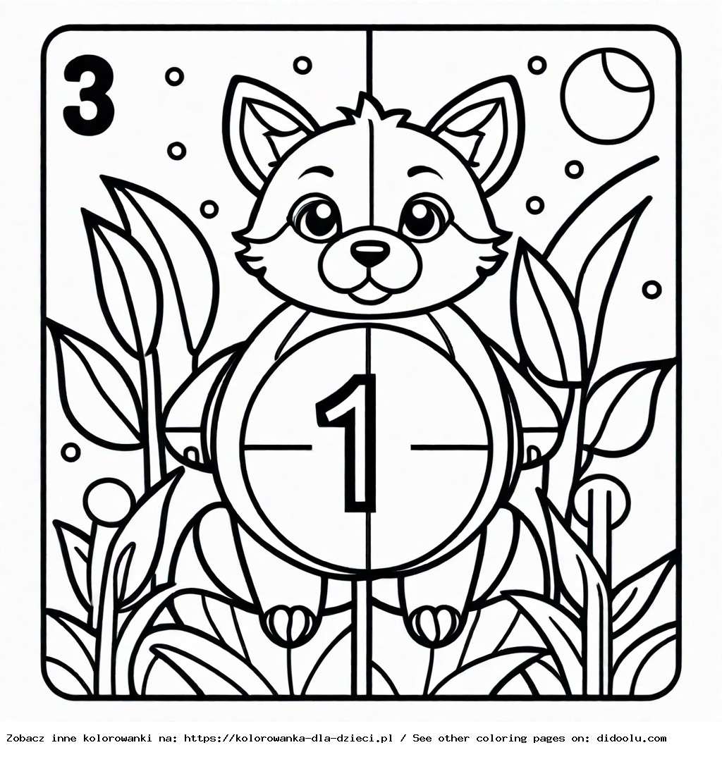 kolorowanki z liczbami ze wskazanym kolorem