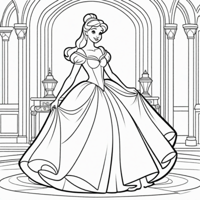 kopciuszek kolorowanka do druku