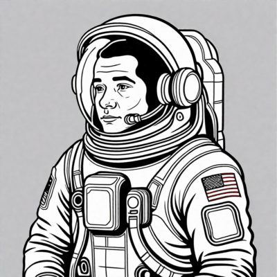 kosmonauta kolorowanka