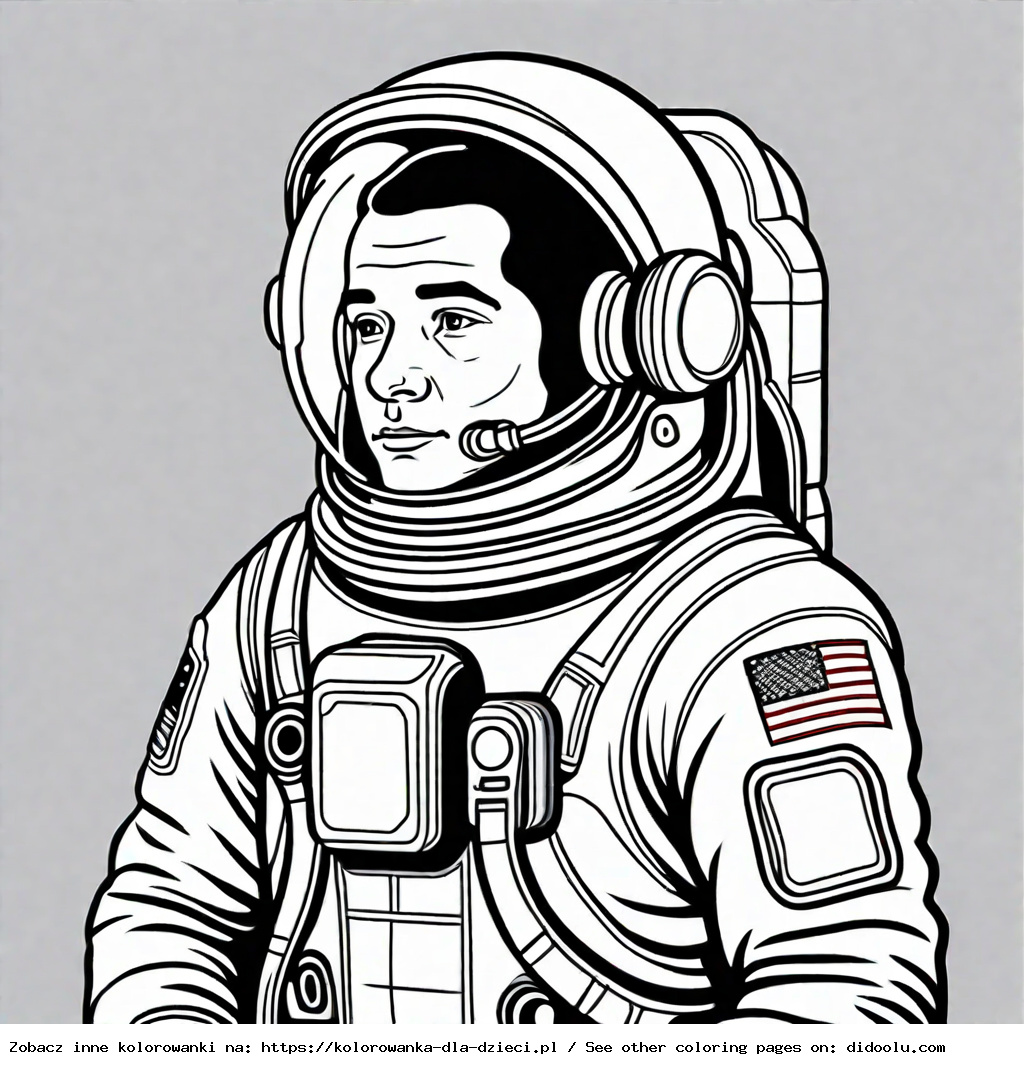 kosmonauta kolorowanka