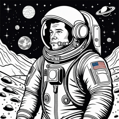 kosmonauta kolorowanki