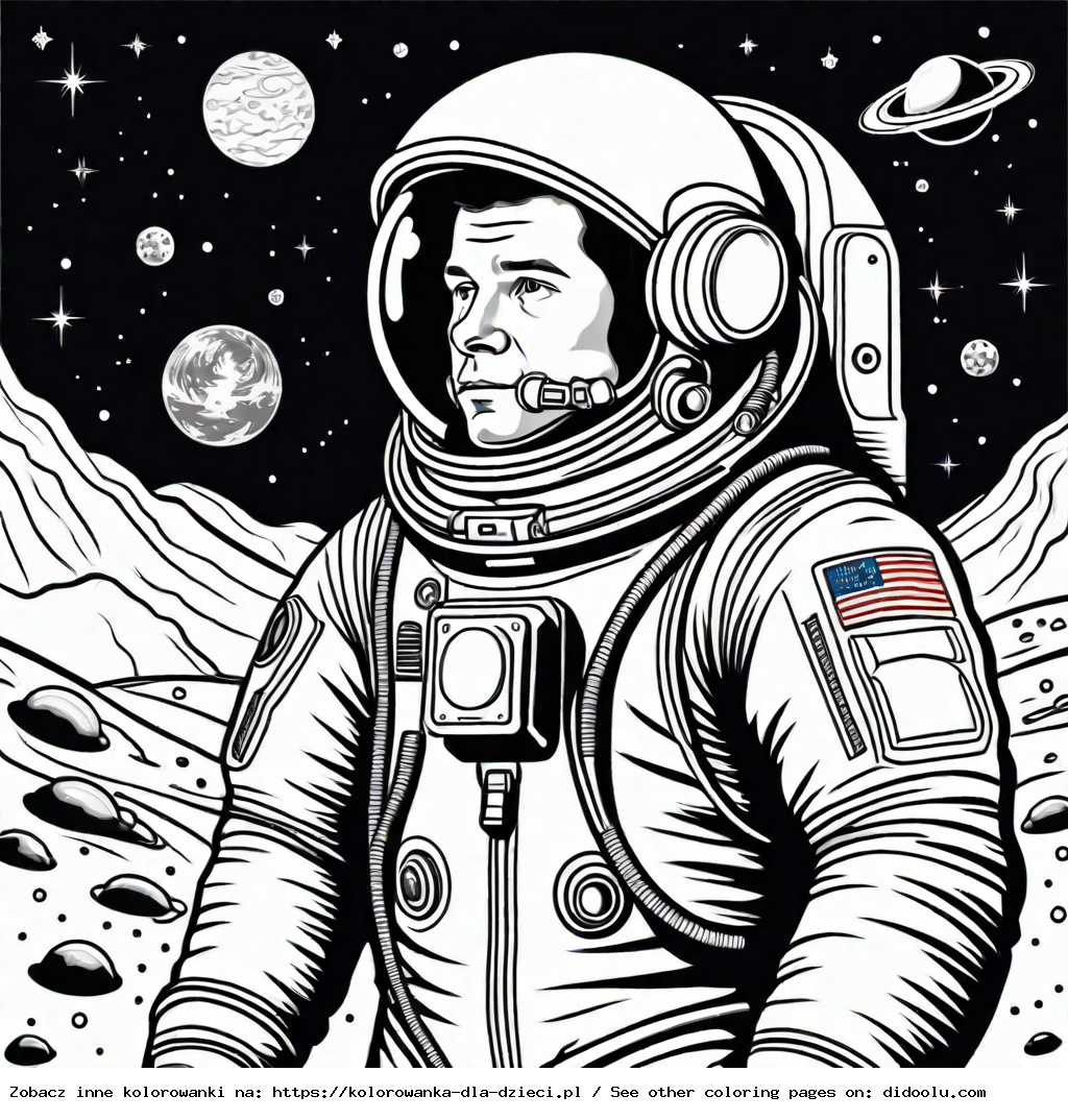 kosmonauta kolorowanki