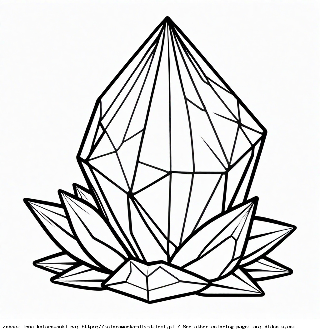 kryształ kolorowanka