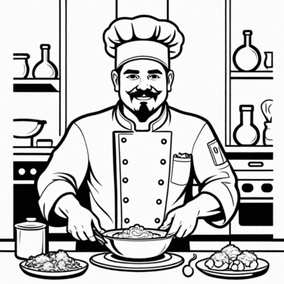 kucharz kolorowanka