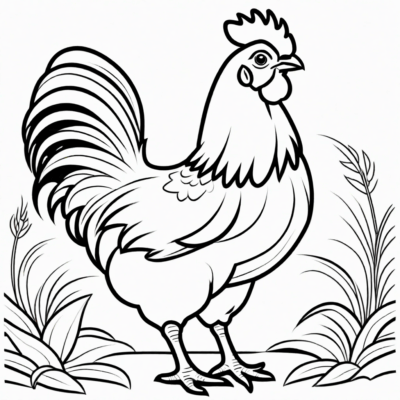 kurczak kolorowanka do druku