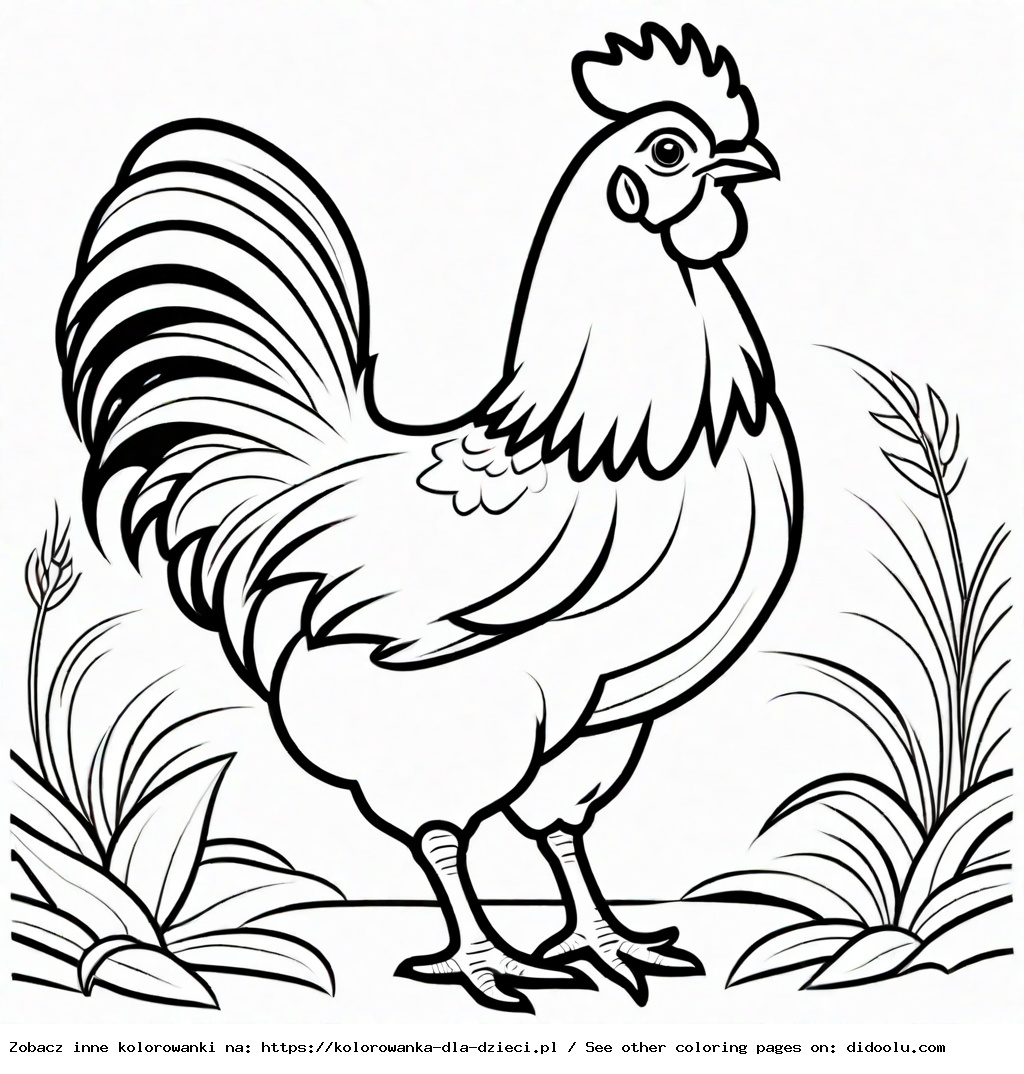 kurczak kolorowanka do druku