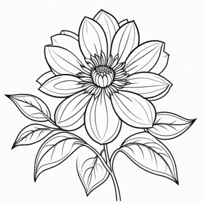 kwiat kolorowanka do wydruku