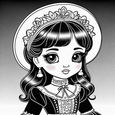 laleczka kolorowanka