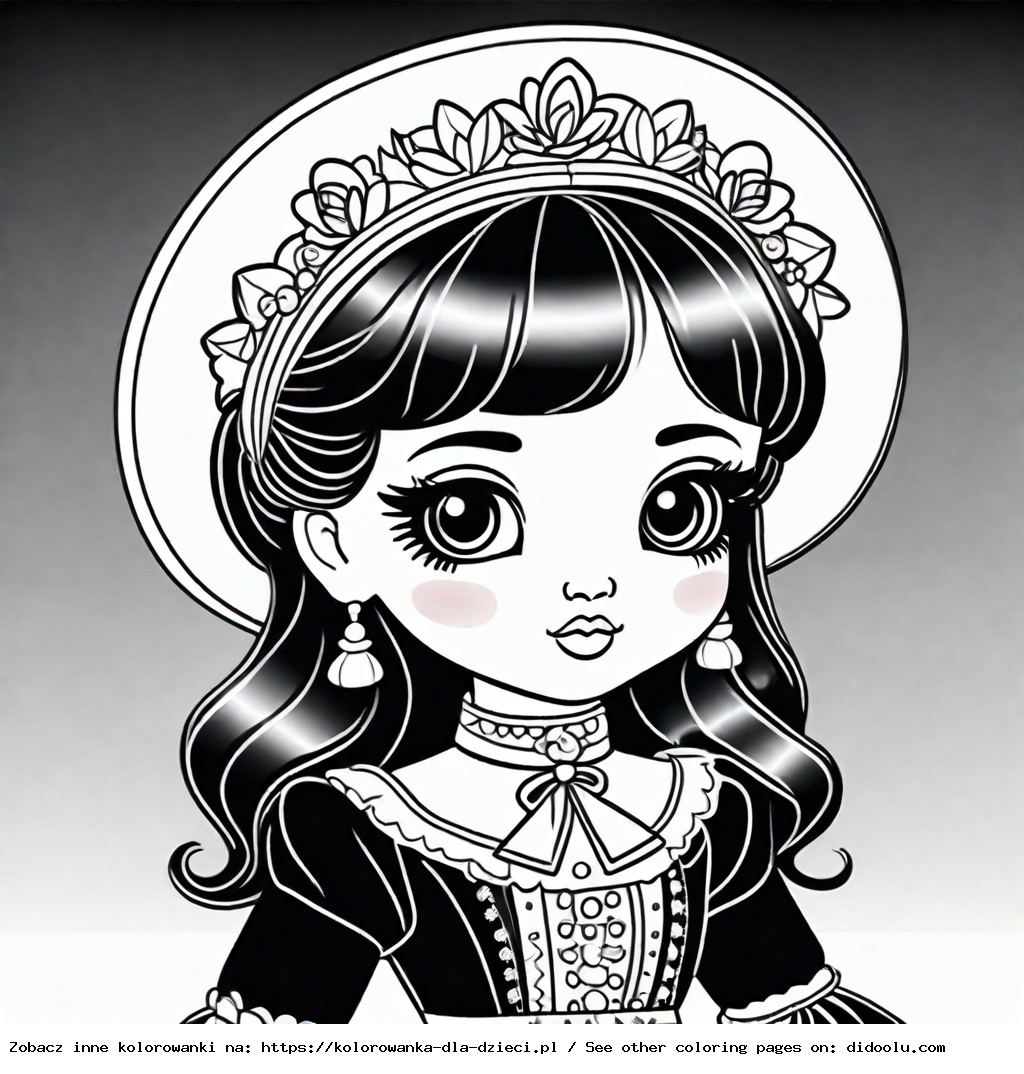 laleczka kolorowanka