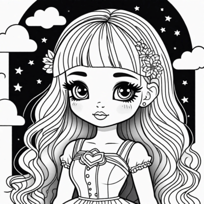 lalka rainbow high kolorowanka