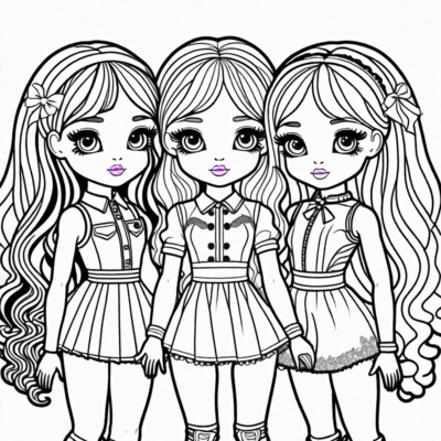 lalki rainbow high kolorowanki